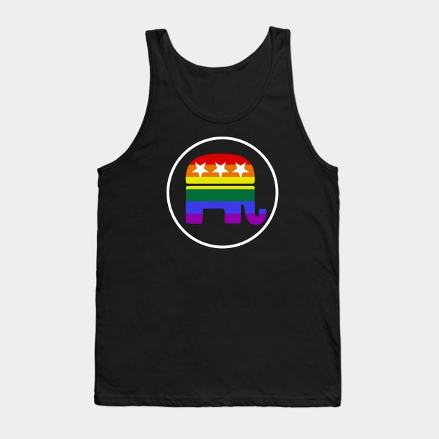 Rainbow Republican Elephant Tank Top by Shared Reality Shop
